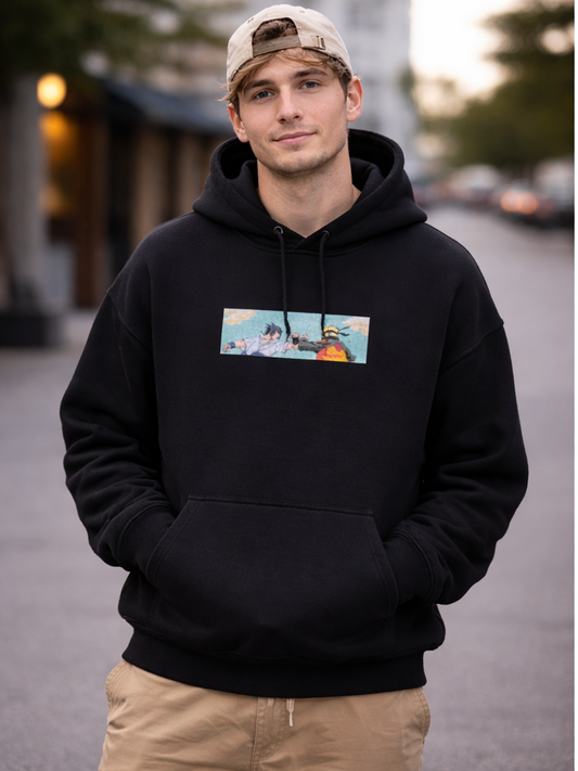 Unisex Naruto X Sasuke Oversized Anime Hoodie